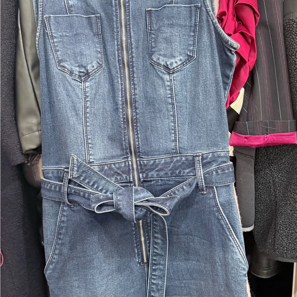 Bebe Dark Blue Zip-Up Dress